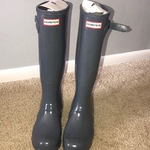 Worn once, Hunter rain boots, size 7, like new